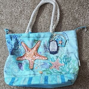 Ocean Starfish‎ Tote Bag - Blue and Orange